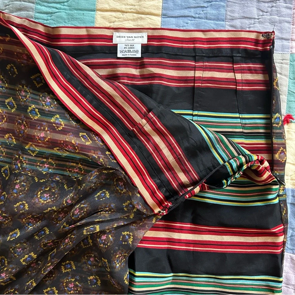 Dries Van Noten Silk Midi Skirt Size 38 - Picture 8 of 10